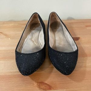 Rhinetone jeweled pointed toe flats